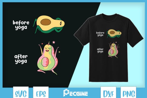 Download Before After Yoga Avocado SVG - Svg Collection