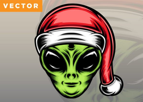 Download Christmas Alien Illustration - Illustration Collection