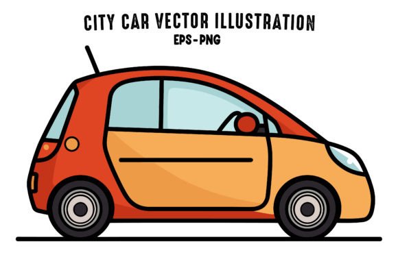 Download Colorful Flat City Car Illustration - Illustration Collection