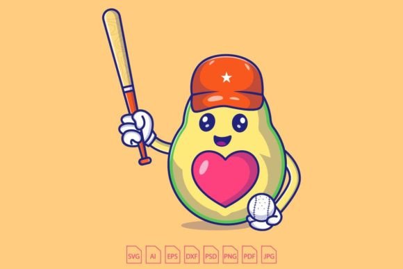 Download Avocado Holding Baseball Stick - Old Collection