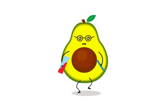 Download Kawaii Fruit Cute Avocado Illustration - Illustration Collection