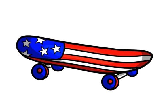 Download Stickers 4th of July Skateboard Vector - Boar Collection
