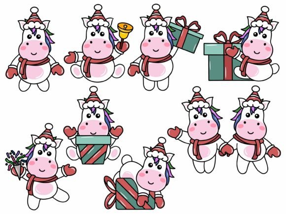 Download Christmas Unicorn Illustration - Illustration Collection