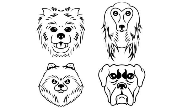 Download Dog Head Line Art Illustration - Illustration Collection