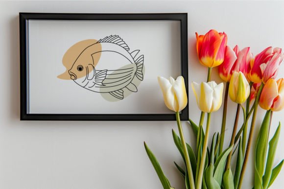 Download Fish One Line Vector Art Illustration - Illustration Collection