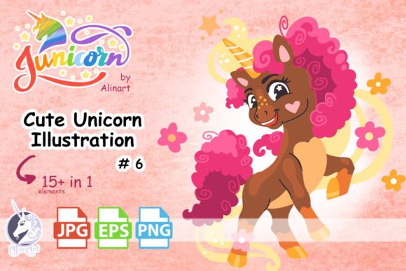 Download Floral Cartoon Unicorn Illustration - Illustration Collection