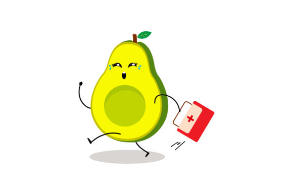 Download Kawaii Fruit Cute Avocado Illustration - Illustration Collection