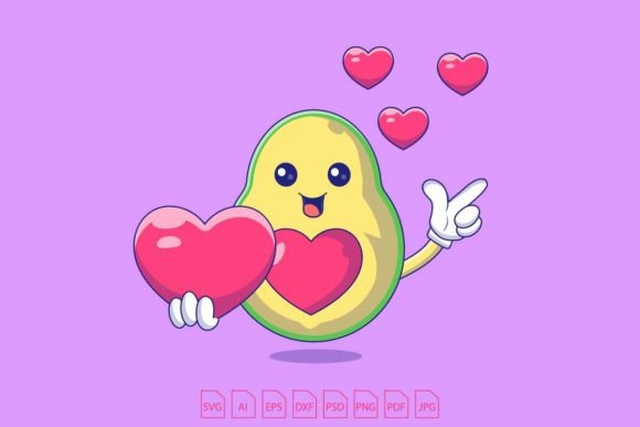Download Avocado Holding Love Character - Old Collection