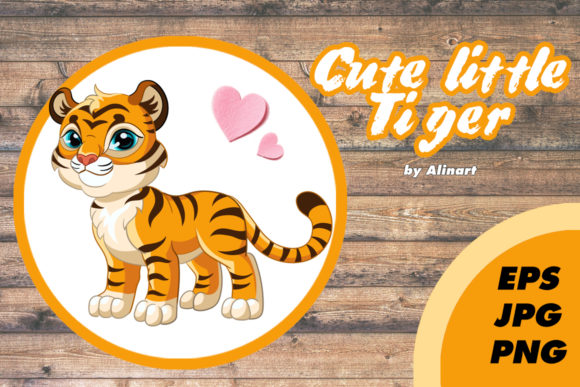 Download Little Cute Tiger Vector Illustration - Illustration Collection