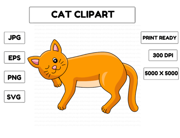 Download Cat Cartoon Colored Clipart Illustration - Illustration Collection