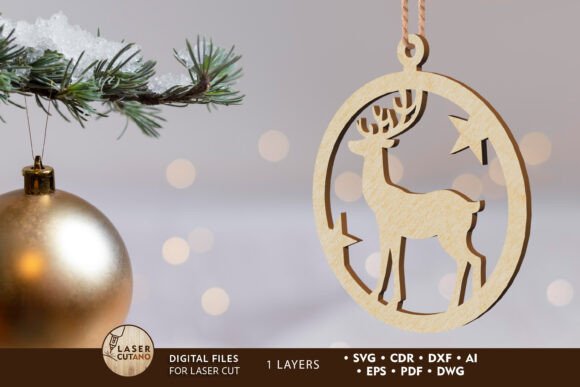 Download Deer Christmas Tree Toy Ornament File - Deer christmas Collection