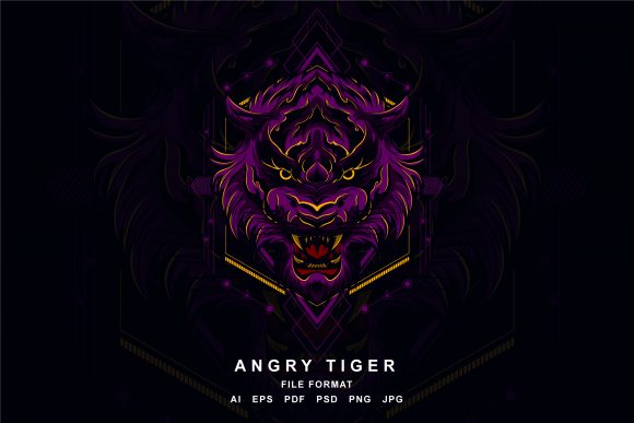 Download Angry Tiger Vector Illustration - Illustration Collection