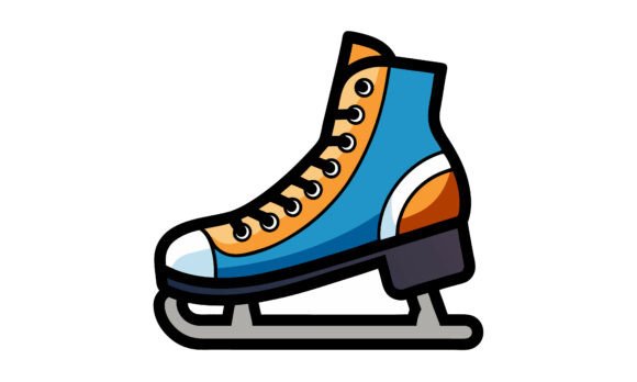 Download Colorful Ice Skate Illustration. - Illustration Collection