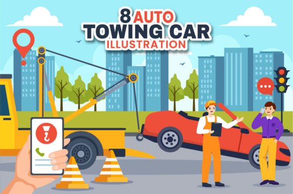 Download 8 Auto Towing Car Illustration - Illustration Collection