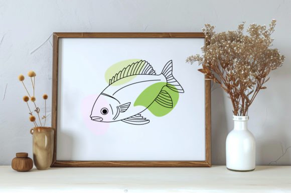 Download Fish One Line Vector Art Illustration - Illustration Collection
