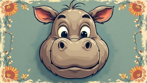 Download 🦛 Vintage Hippo Face Illustration - Premium Bundle