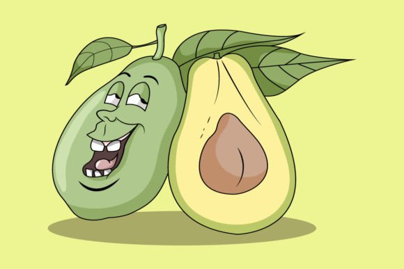 Download Cute Avocado Illustration - Illustration Collection