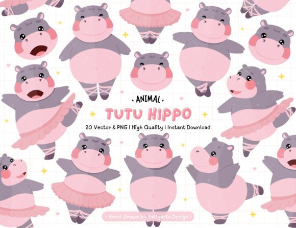 Download Ballet Hippo Clipart Tutu PNG &amp; Vector - Premium Resources